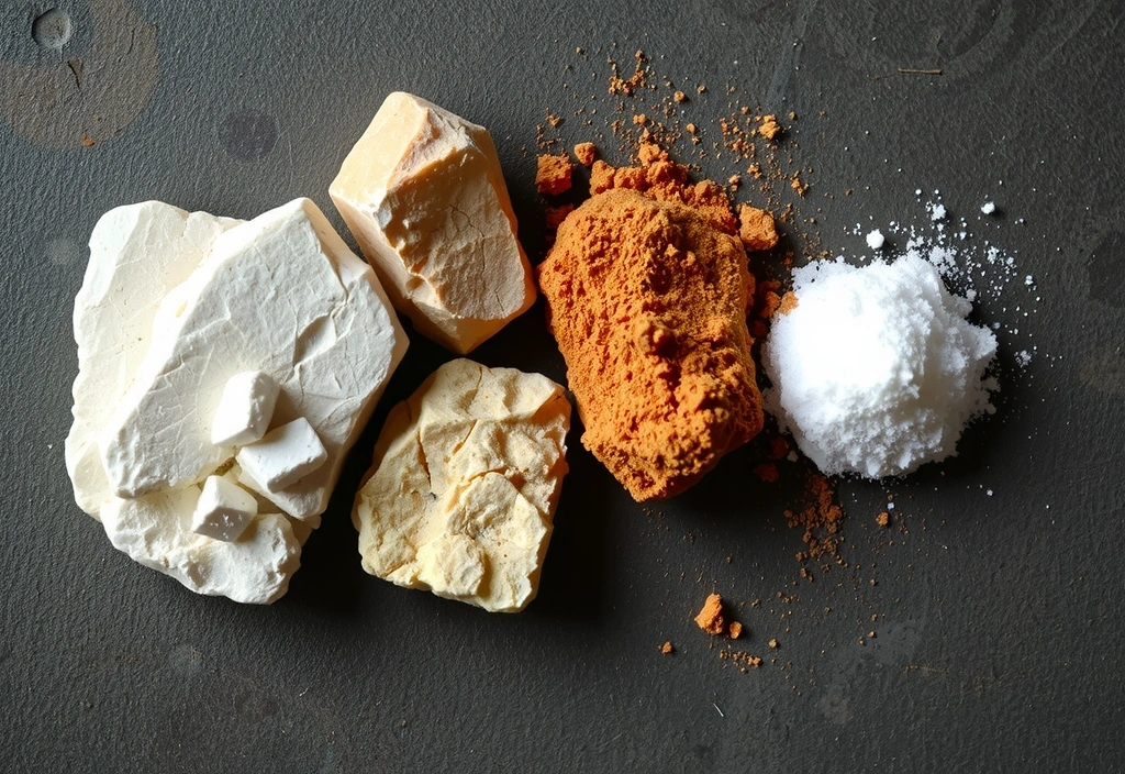 Imagine cu minerale în forme naturale